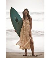 Free People Via Plaid Print V-Neck Sleeveless Button-Front Dress