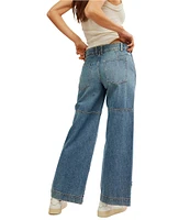 Free People We The Free Benji Denim Mid Rise Relaxed Wide Leg Jeans