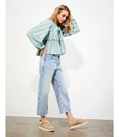 Free People We The Free Deep Trance Dropped Denim High Rise Wide Leg Boyfriend Jeans