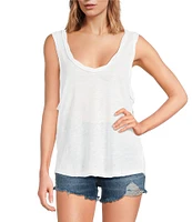 Free People We The Free Easy Tank Cotton-Blend Scoop Neck Sleeveless Tank