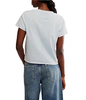 Free People We The Free Everyday Crew Neck Short Sleeve Semi Cropped Tee