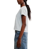 Free People We The Free Everyday Crew Neck Short Sleeve Semi Cropped Tee