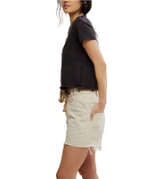 Free People We The Free Everyday Crew Neck Short Sleeve Semi Cropped Tee