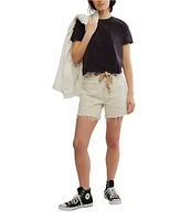 Free People We The Free Everyday Crew Neck Short Sleeve Semi Cropped Tee