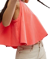 Free People We The Free Hialeah Scoop Neck Sleeveless Flowy Tee