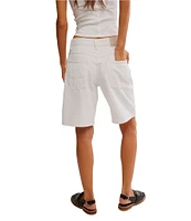 Free People We The Free Montana Mid Rise Bermuda Denim Shorts