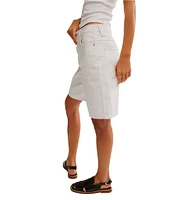 Free People We The Free Montana Mid Rise Bermuda Denim Shorts