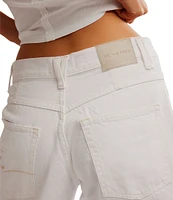 Free People We The Free Montana Mid Rise Bermuda Denim Shorts