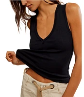 Free People We The Free Neria V-Neckline Sleeveless Tank