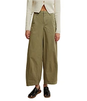 Free People We The Free Rylee Chino Mid Rise Wide Leg Crop Pant