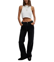 Free People We The Free Sabine Slim Bootcut Denim Self-Tie Belt Jeans