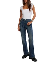 Free People We The Free Sabine Slim Bootcut Denim Self-Tie Belt Jeans