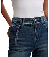 Free People We The Free Sabine Slim Bootcut Denim Self-Tie Belt Jeans