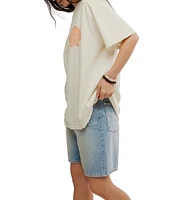 Free People We The Free Shell Graphic Print Crew Neck Short Sleeve Oversize Boxy Tee
