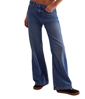 Free People We The Free Stride Low Slung Wide Leg Jeans