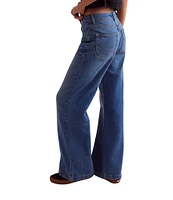 Free People We The Free Stride Low Slung Wide Leg Jeans