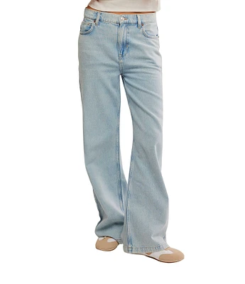Free People We The Free Stride Low Slung Wide Leg Jeans