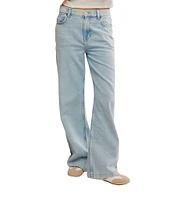 Free People We The Free Stride Low Slung Wide Leg Jeans
