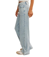 Free People We The Free Stride Low Slung Wide Leg Jeans