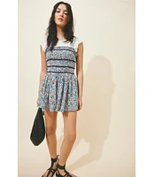 Free People We The Free Sylvie Scoop Neck Cap Sleeve Ruffle Hem Tee
