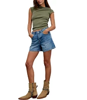 Free People We The Free Tippi High Rise Relaxed Denim Shorts