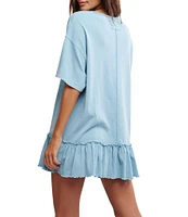 Free People We The Free Why Yes Tee Crew Neck Short Sleeve Oversized Tee