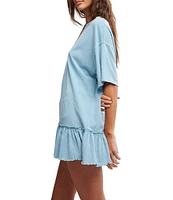 Free People We The Free Why Yes Tee Crew Neck Short Sleeve Oversized Tee