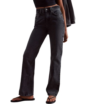 Free People We The Free Xena Denim High Rise Slim Straight Jeans