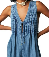 Free People Webster V Neck Sleeveless Romper