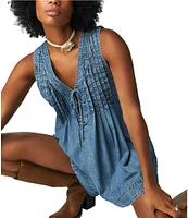 Free People Webster V Neck Sleeveless Romper