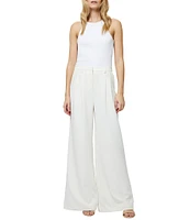 French Connection Azra Coordinating Twill High Waisted Wide Leg Pleated Trousers