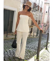 French Connection Coordinating Azra Twill Strapless Top