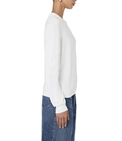 French Connection Cashmere Blend #double;C'est La Vie#double; Embroidered Crew Neck Long Sleeve Sweater