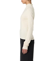 French Connection Cosysoft Knit Mock Neck Long Sleeve Fitted Top