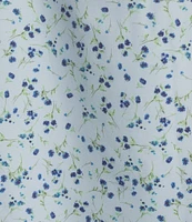 French Connection Echo Floral Print Straight Neck Sleeveless Crepe Dress