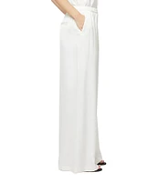 French Connection Ennis Satin Elastic Waist Satin Pants