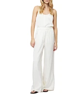 French Connection Ennis Satin Elastic Waist Satin Pants