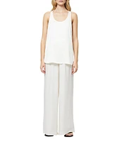 French Connection Ennis Satin Scoop Neckline Sleeveless Tank