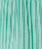 French Connection Halter Neck Sleeveless Sunburst Pleated Georgette Mini Dress