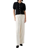 French Connection Harry Suiting High Waisted Coordinating Wide Leg Pants