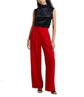 French Connection Harry Suiting High Waisted Coordinating Wide Leg Pants