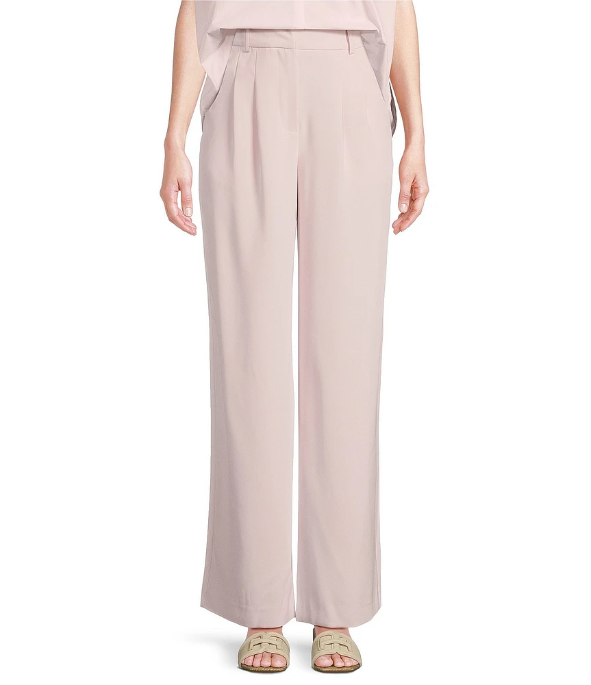 French Connection Harry Suiting High Waisted Coordinating Wide Leg Pants