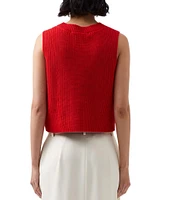 French Connection Mozart Crew Neck Sleeveless Pullover Vest Top