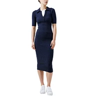 French Connection V-Neck Short Sleeve Midi Dress