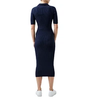 French Connection V-Neck Short Sleeve Midi Dress