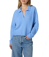 French Connection Vharie Point Collar Neck Long Sleeve Sweater
