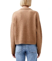 French Connection Vharie Point Collar Neck Long Sleeve Sweater