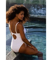 Freya Nomad Nights Crochet Scoop Neck High Leg Underwire Extended Bra Size One Piece Swimsuit