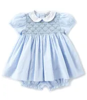 Friedknit Creations Baby Girls 3-9 Months Floral Printed Smocked Dress