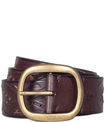 Frye 1.49 Southwestern Embossed Leather Belt